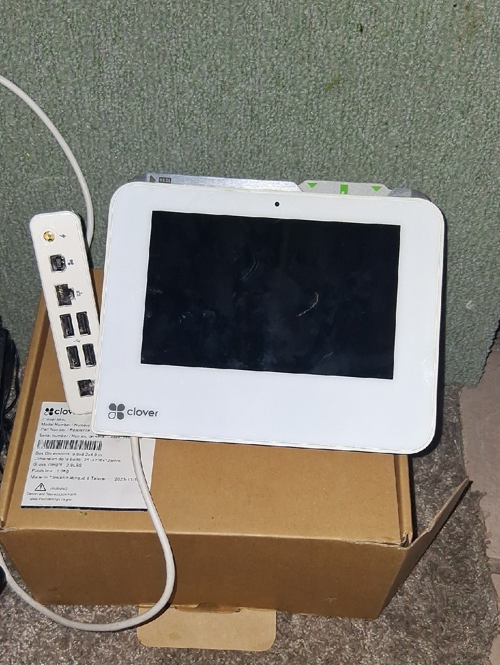 White Clover Mini Tablet POS Display - White